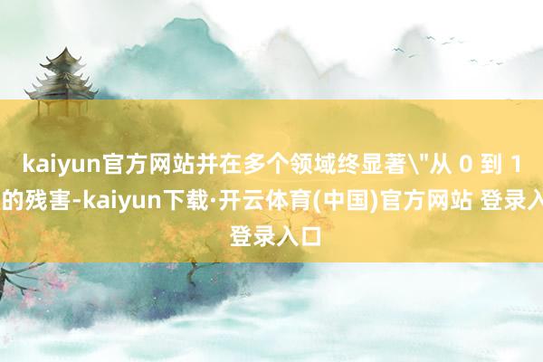 kaiyun官方网站并在多个领域终显著