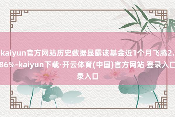 kaiyun官方网站历史数据显露该基金近1个月飞腾2.86%-kaiyun下载·开云体育(中国)官方网站 登录入口